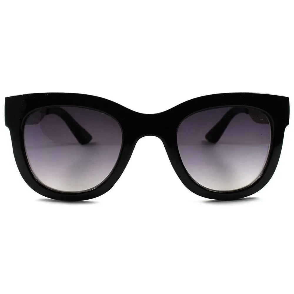 Silver Metal Etching Floral Temples Design Modern Stylish Womens Hot Sunglasses